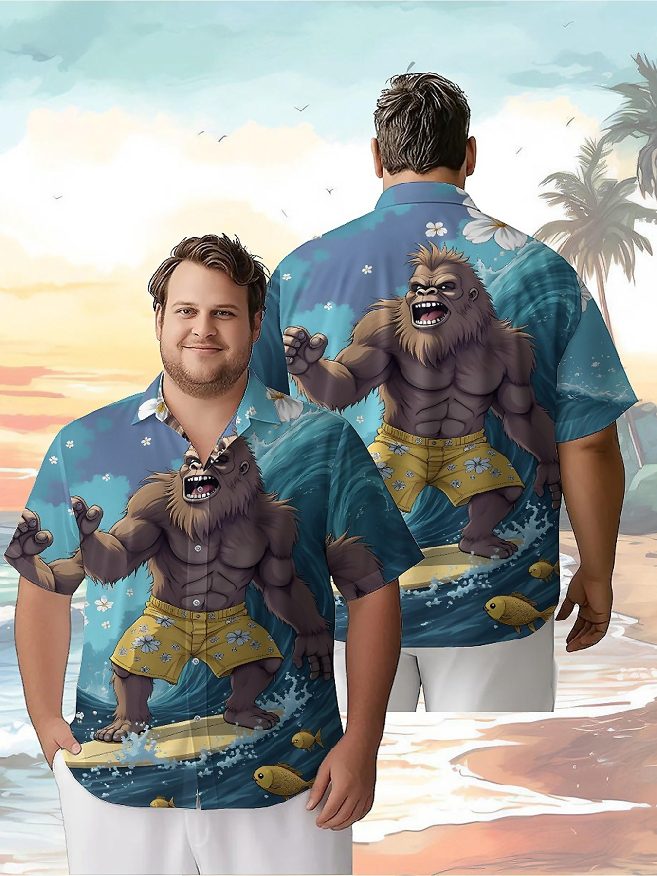 Men's Plus Size Hawaiian Shirt - đánh giá và giá Beach Shirt Hawaiian