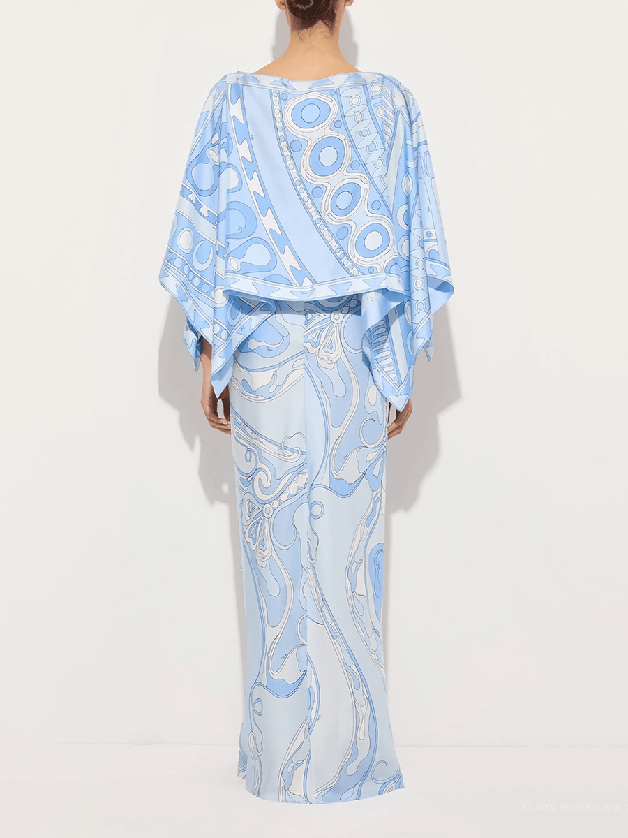 VGH Light Blue Abstract Print  - đánh giá và giá Summer Light Clothing