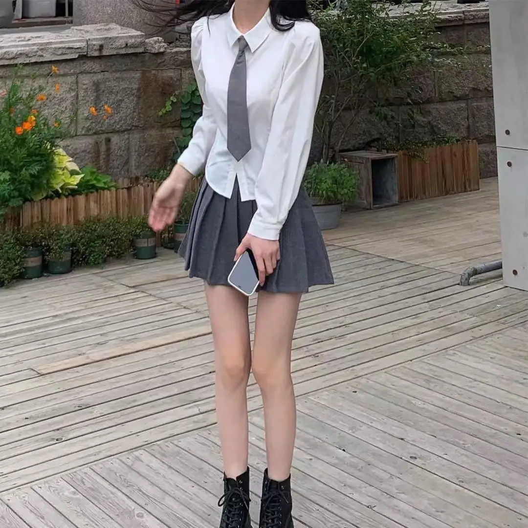 Preppy Bandage Basic White Shi - đánh giá và giá Summer Light Clothing