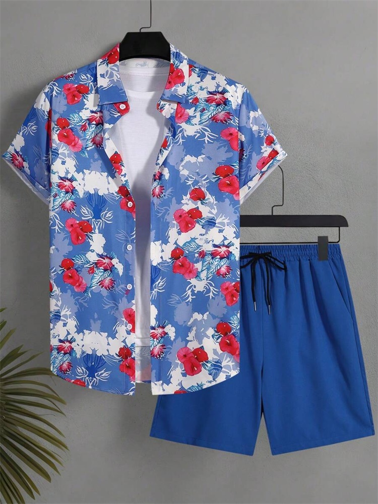 Men's Short-sleeved Shirt Set  - đánh giá và giá Summer Clothes Fashion
