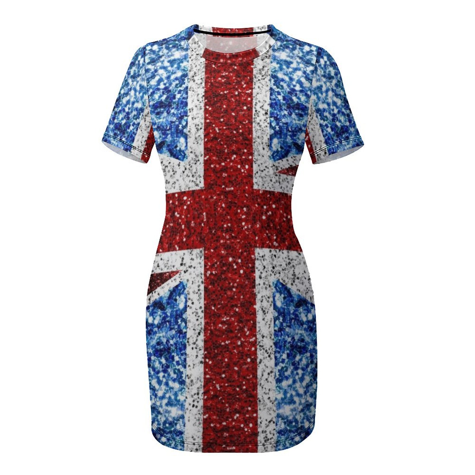 UK flag red blue white faux sp - đánh giá và giá Womens Summer Clothing Uk