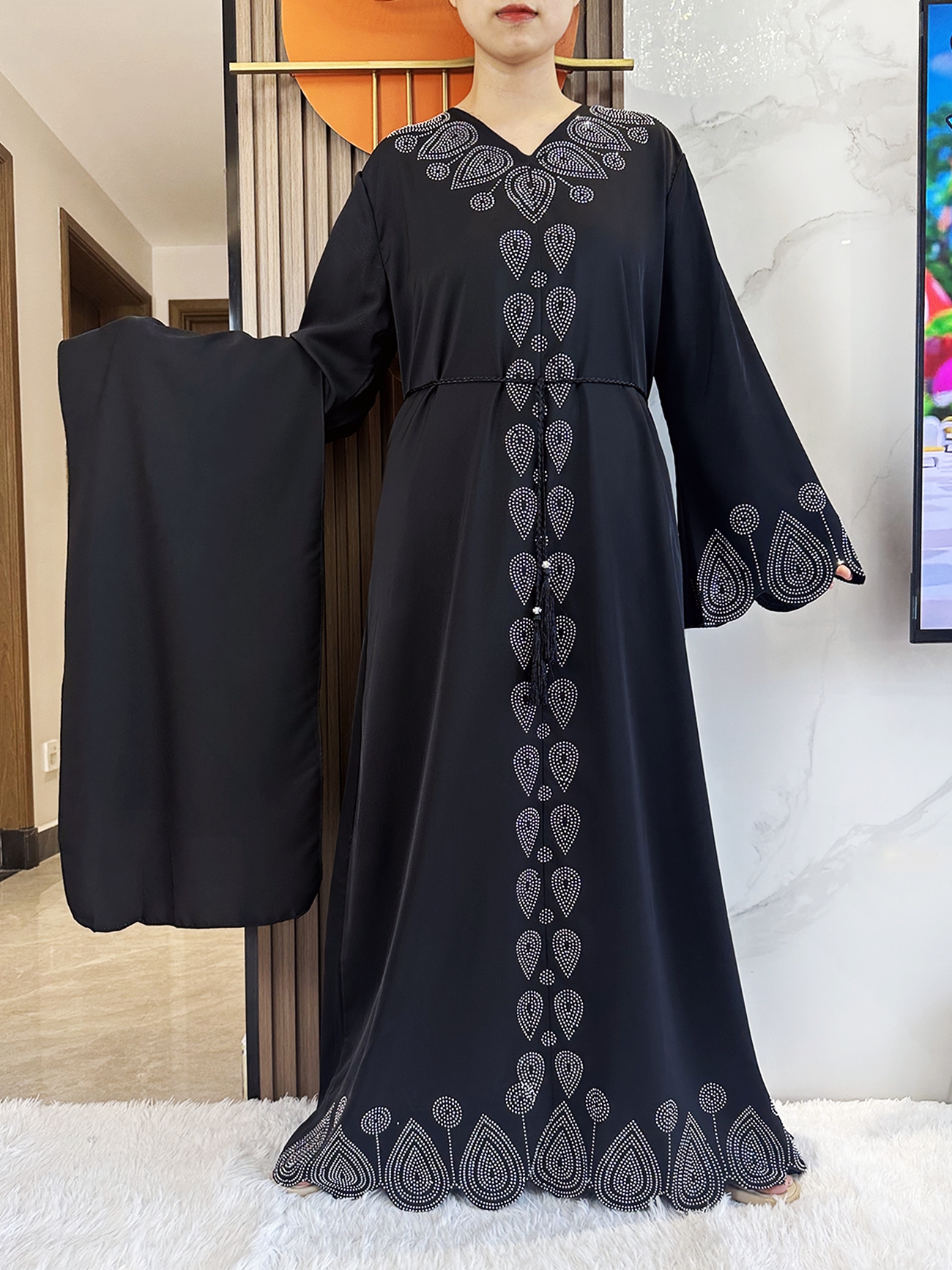 New 2024 Dubai Diamond Muslim  - đánh giá và giá Summer Clothing Hijab
