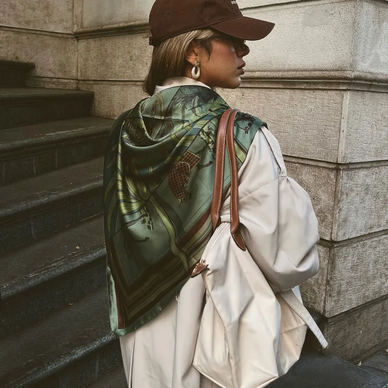 110cm Large Shawl Silk Square  - đánh giá và giá Summer Clothing Hijab