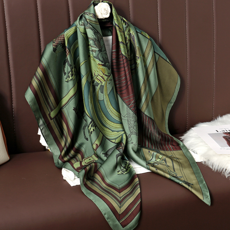 110cm Large Shawl Silk Square  - đánh giá và giá Summer Clothing Hijab
