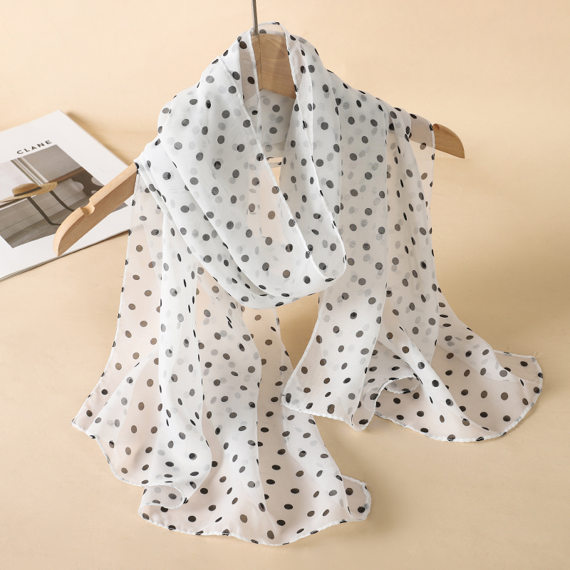 2023 Fashion Printed Dot Chiff - đánh giá và giá Summer Clothing Hijab