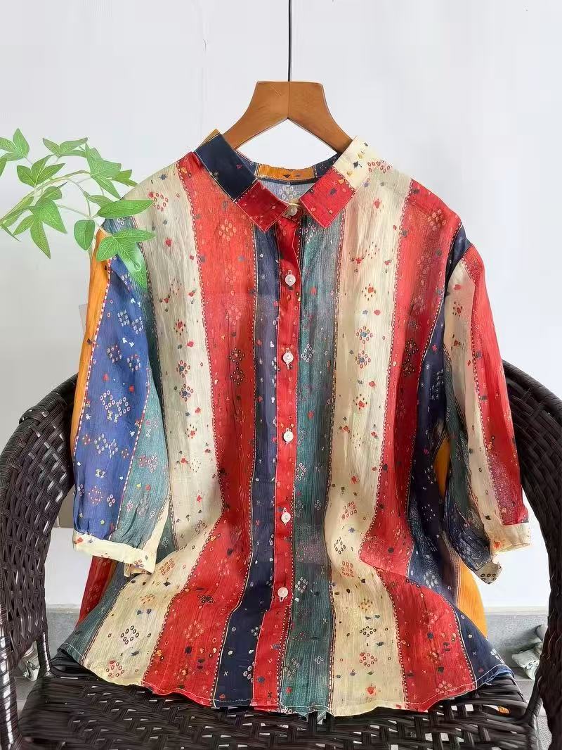 Bohemian 100% Ramie Shirts and - đánh giá và giá Summer Clothing For Japan