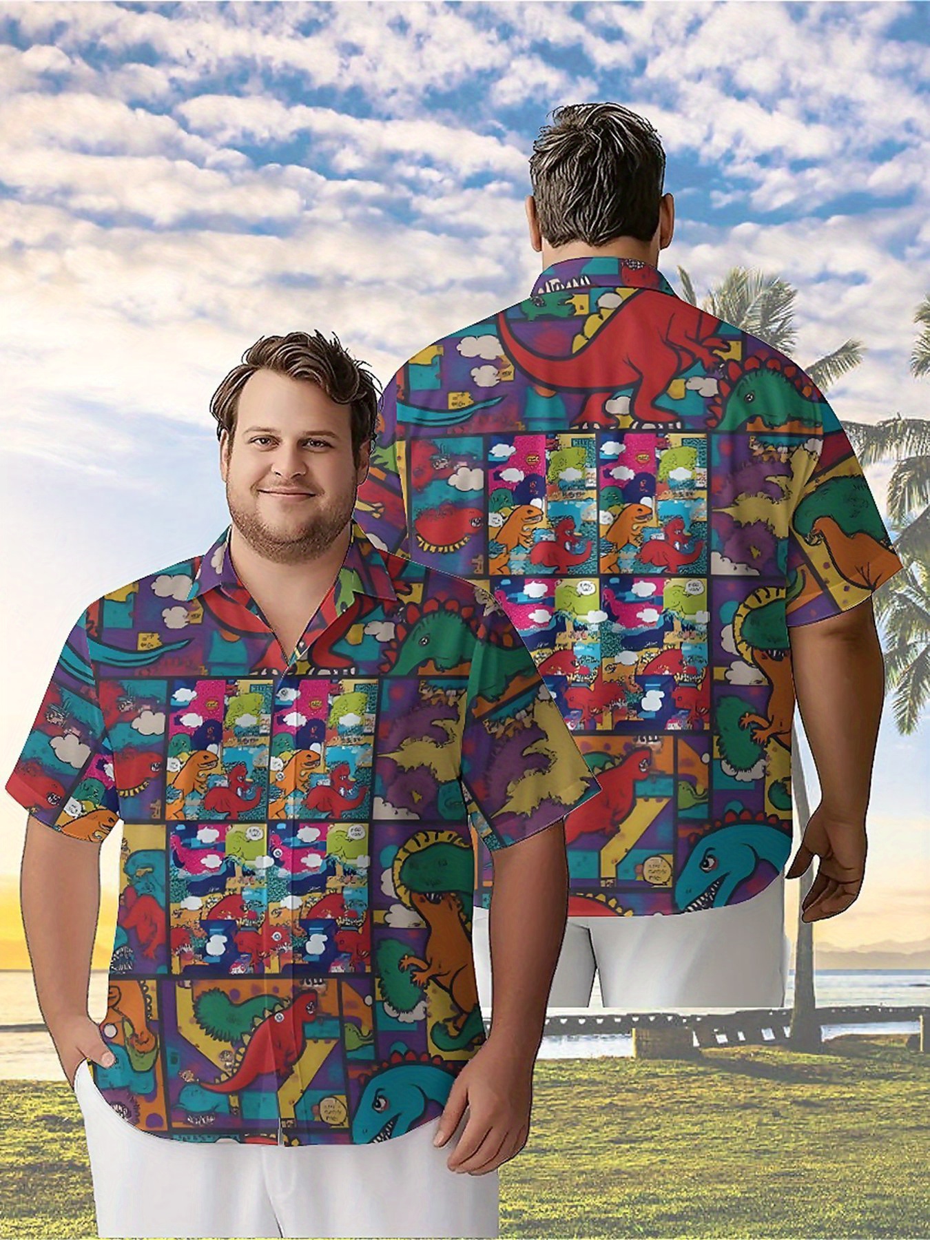 Men's Plus Size Hawaiian Shirt - đánh giá và giá Beach Shirt Hawaiian