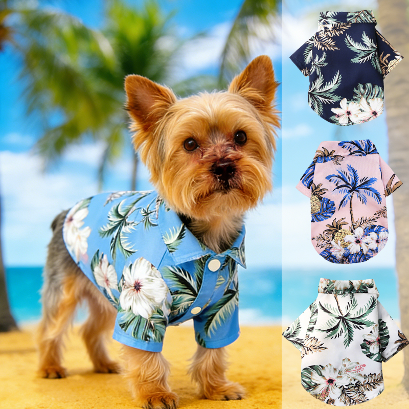 Hawaiian Style Pet Dog Clothe  - đánh giá và giá Summer Dog Clothing