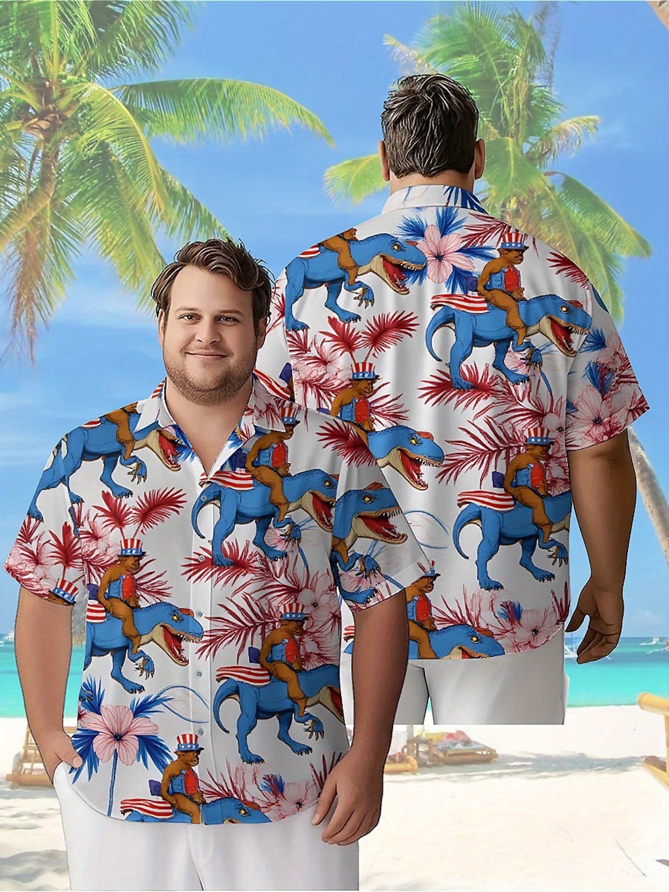Men's Plus Size Hawaiian Shirt - đánh giá và giá Beach Shirt Hawaiian