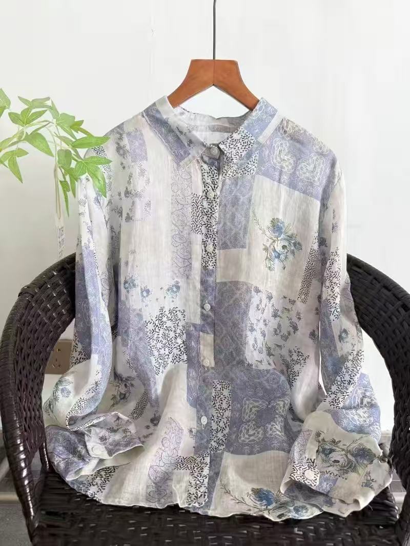100% Ramie linen shirts and bl - đánh giá và giá Summer Clothing For Japan