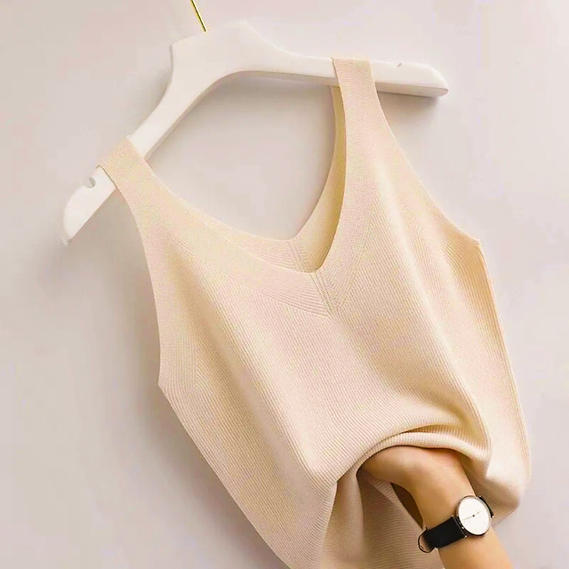 Knitting Vintage Tank Top V-Ne - đánh giá và giá Summer Zara