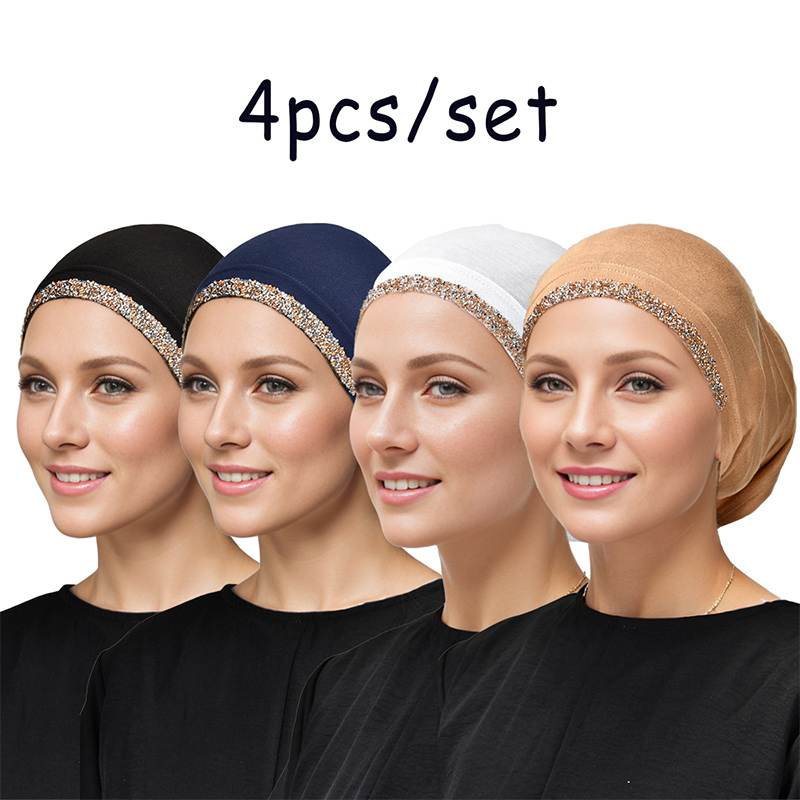 4/Pcs Modal Cotton Rhinestone  - đánh giá và giá Summer Clothing Hijab