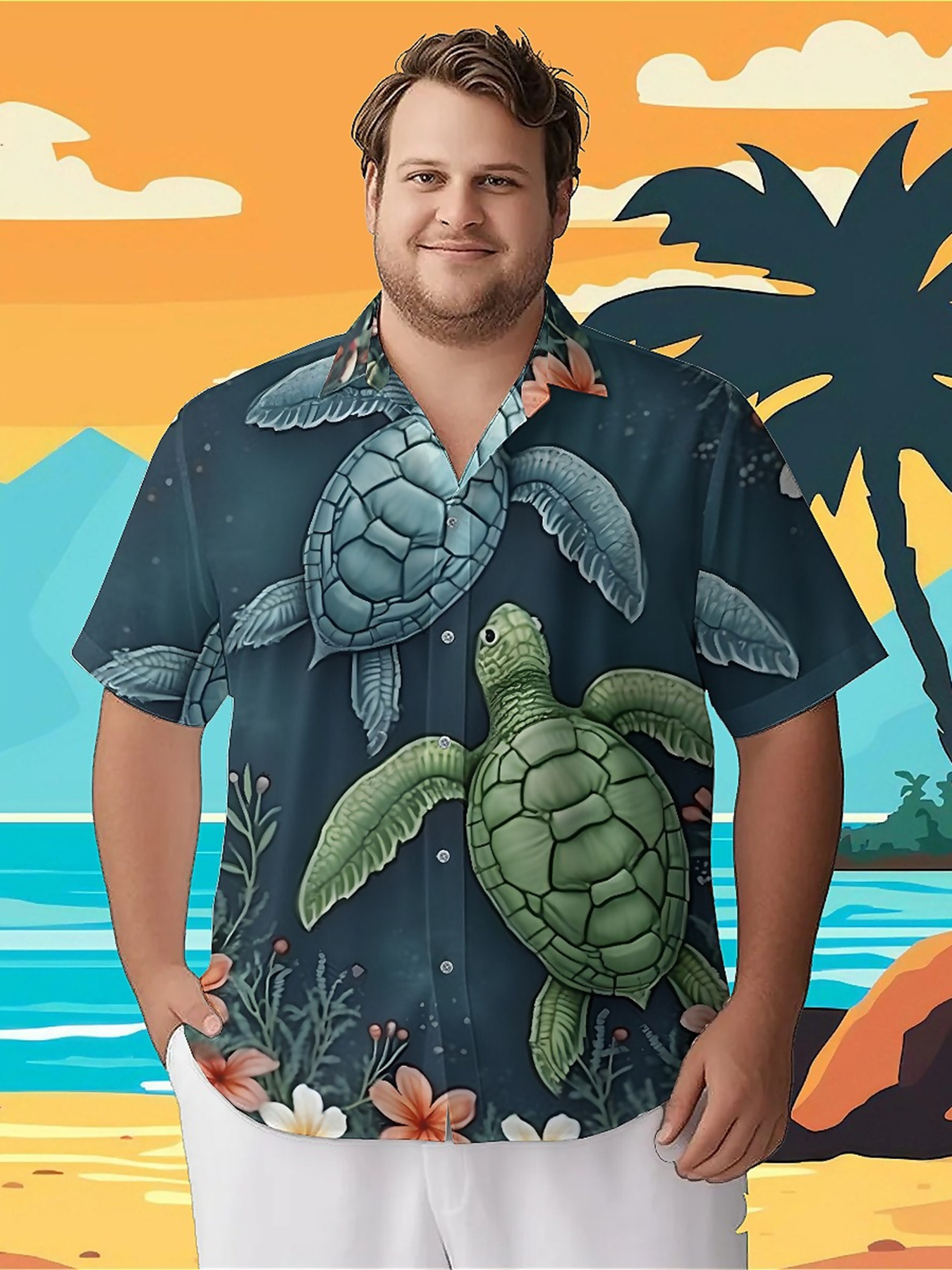 Men's Plus Size Hawaiian Shirt - đánh giá và giá Beach Shirt Hawaiian