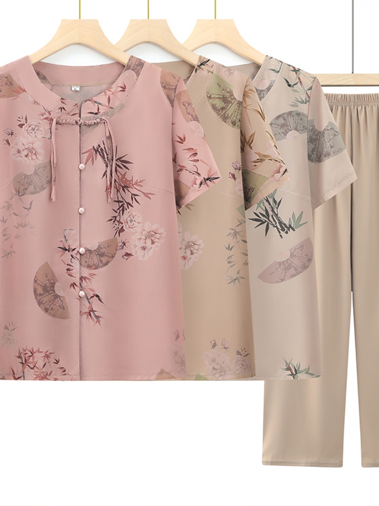 Fashionable Short Sleeve Two-P - đánh giá và giá Summer Clothing For Women Over 60